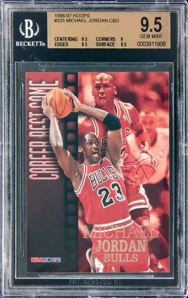 1996-97 Hoops Michael Jordan Career Best Game #335 card image