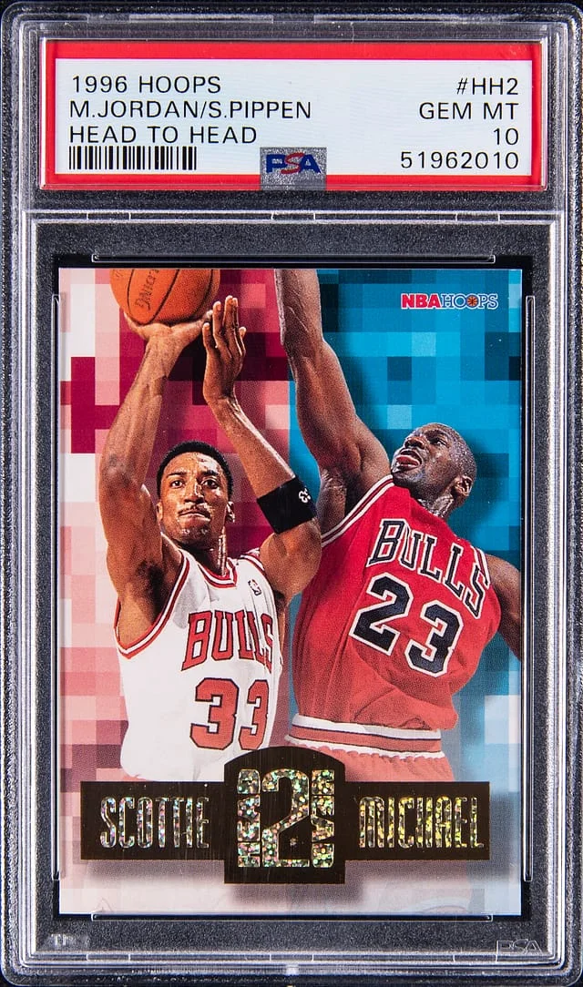1996-97 Hoops Michael Jordan/Scottie Pippen Head To Head #HH2 card image