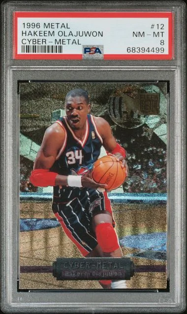 1996-97 Metal Cyber-Metal Hakeem Olajuwon #12 card image