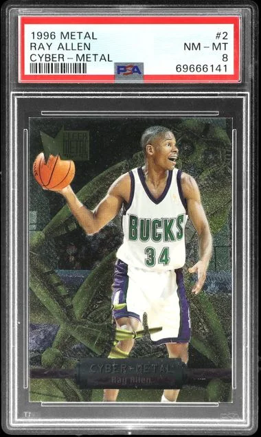 1996-97 Metal Cyber-Metal Ray Allen #2 card image