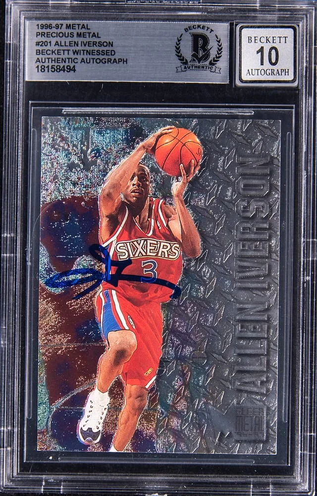 1996-97 Metal Precious Metal Aleen Iverson #201 card image