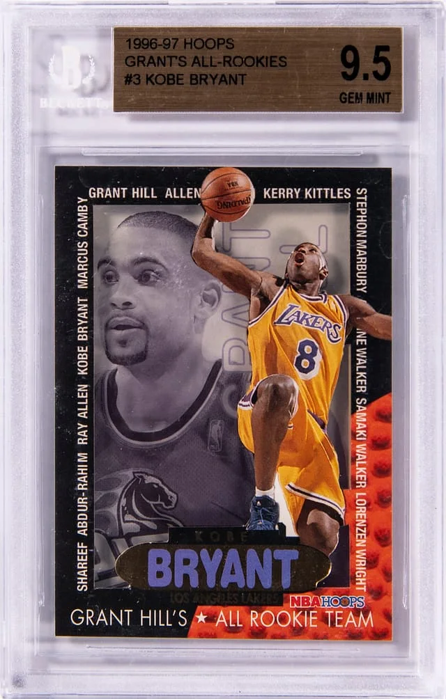 1996-97 NBA Hoops Kobe Bryant Grant Hill's All- Team #3 card image