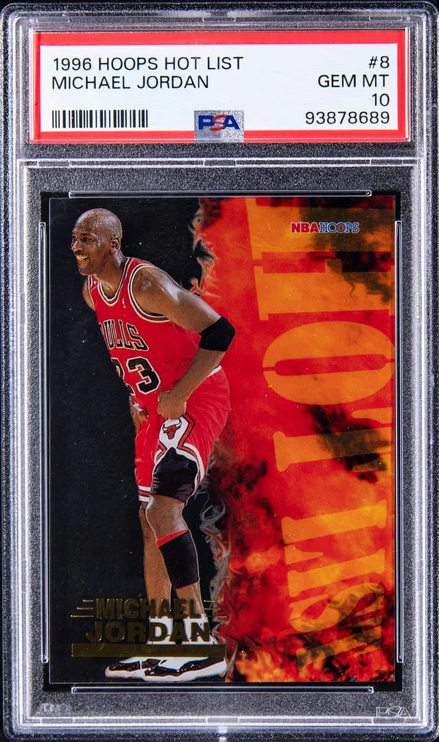 1996-97 NBA Hoops Michael Jordan Hot List #8 card image