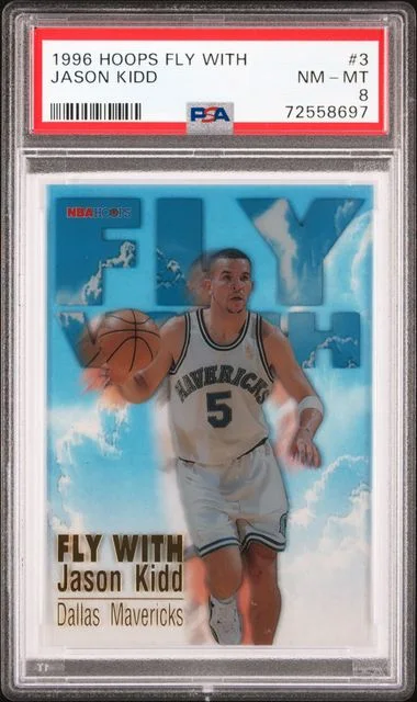 1996-97 Panini Hoops Jason Kidd Fly With #3 card image