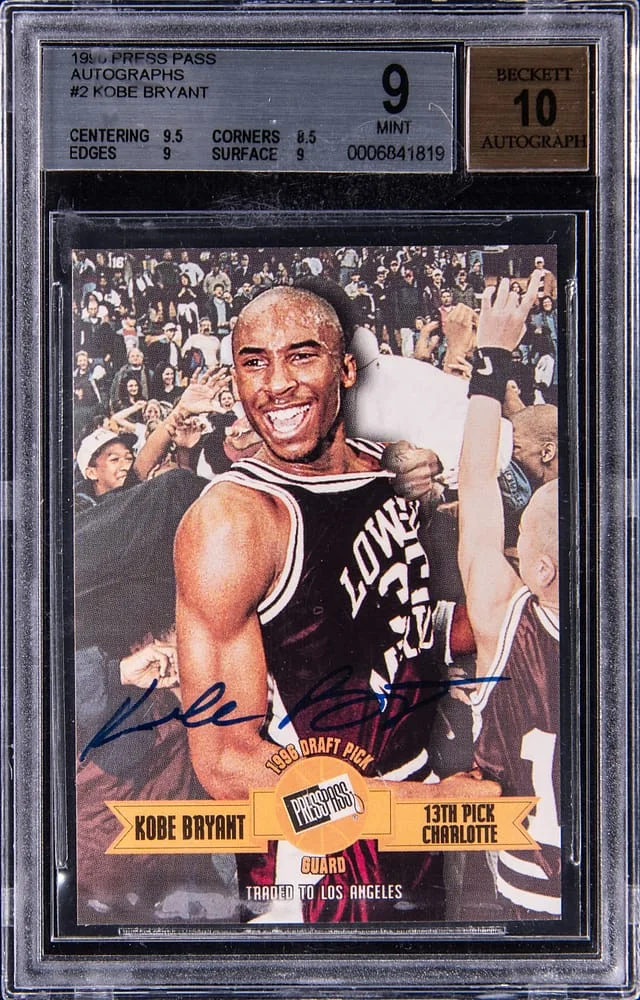1996-97 Press Pass Autographs Kobe Bryant #2 card image
