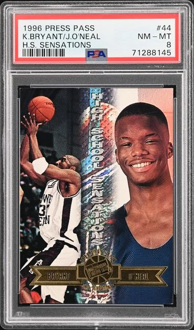 1996-97 Press Pass High School Sensations Jermaine O'Neal/Kobe Bryant #44 card image