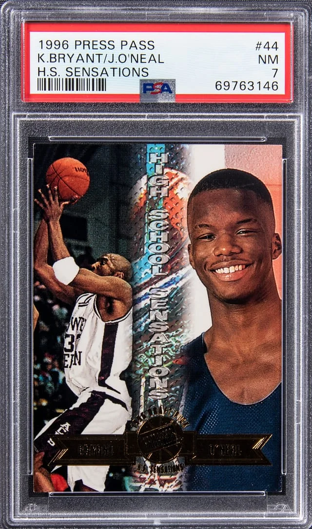 1996-97 Press Pass High School Sensations Kobe Bryant/Jermaine O'Neal #44 card image