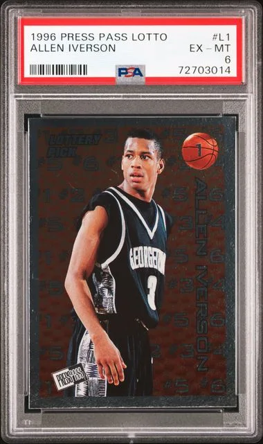 1996-97 Press Pass Lotto Allen Iverson #L1 card image