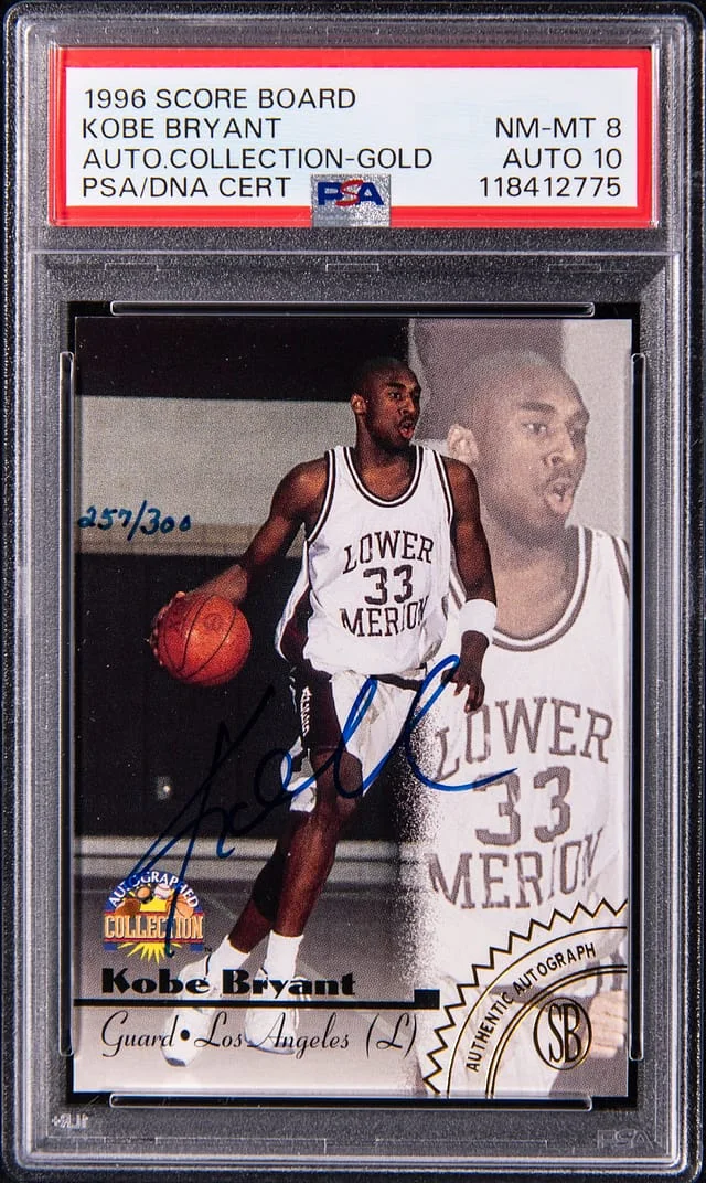 1996-97 Score Board Autograph Collection Gold Kobe Bryant #no-number card image