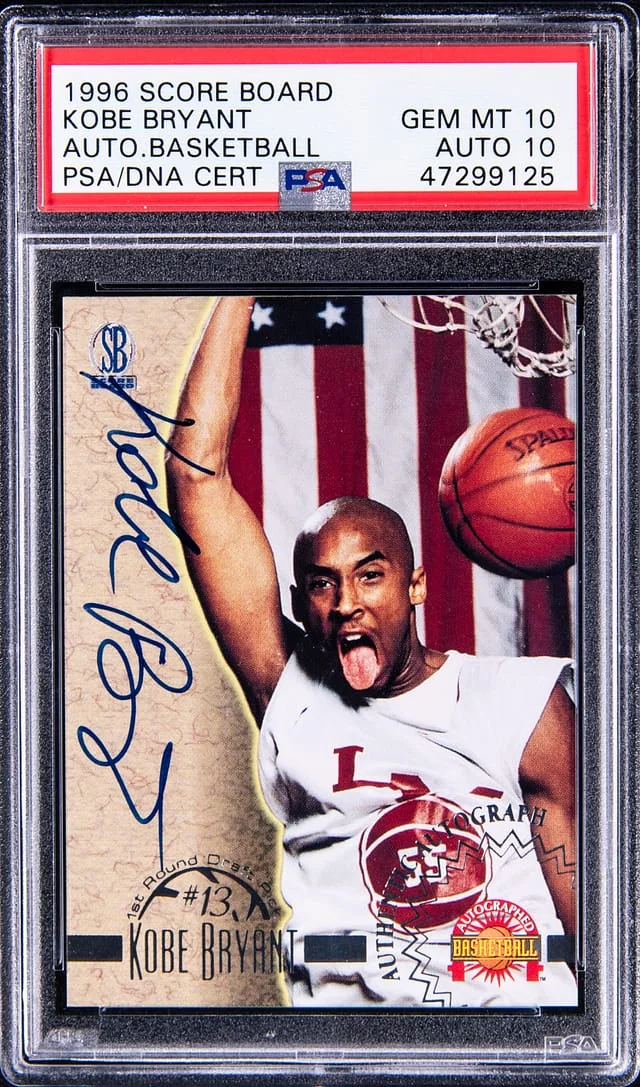 1996-97 Score Board Autographed Basketball Kobe Bryant #no-number card image