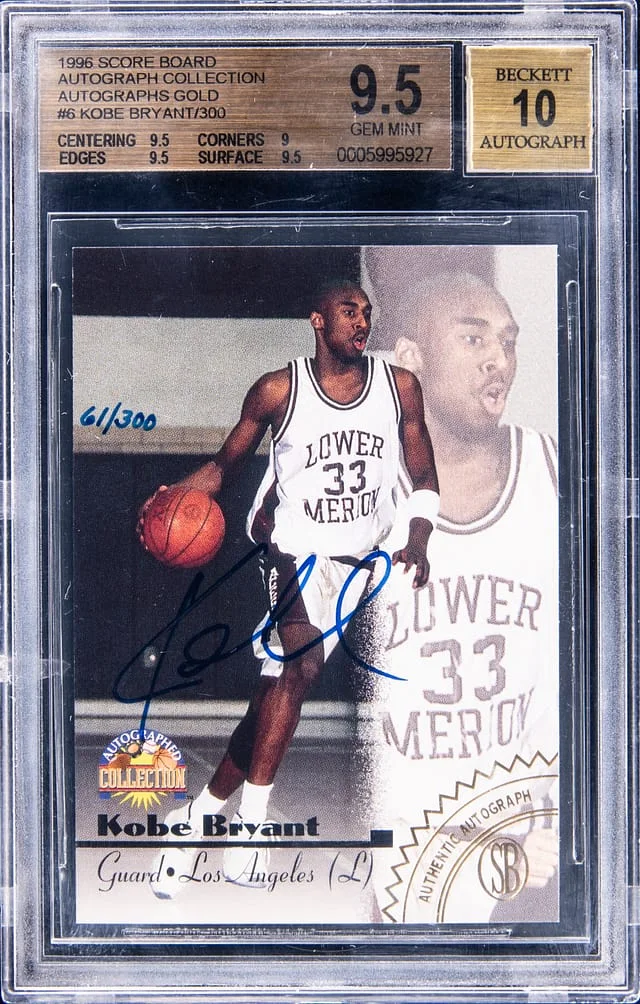 1996-97 Score Board Kobe Bryant Gold Autograph Collection #6 card image