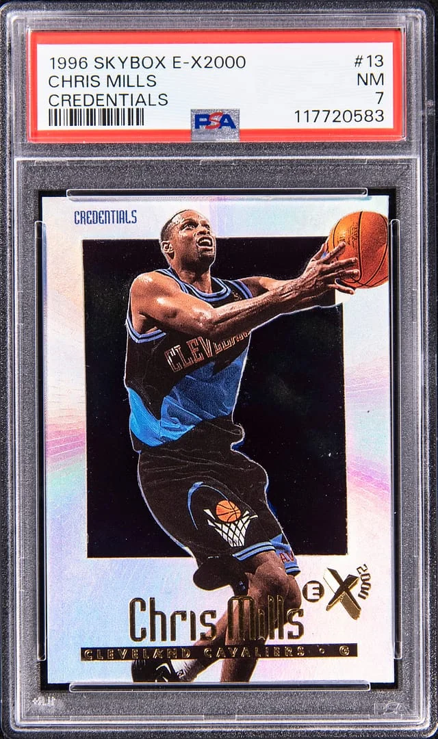 1996-97 SkyBox Chris Mills E-X2000 Credentials #13 card image