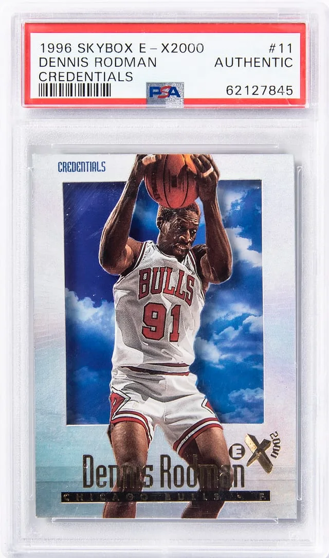 1996-97 SkyBox Dennis Rodman E-X2000 Credentials #11 card image