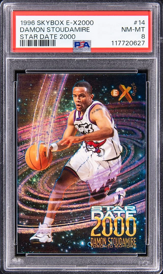 1996-97 SkyBox E-X 2000 Damon Stoudamire Star Date 2000 #14 card image