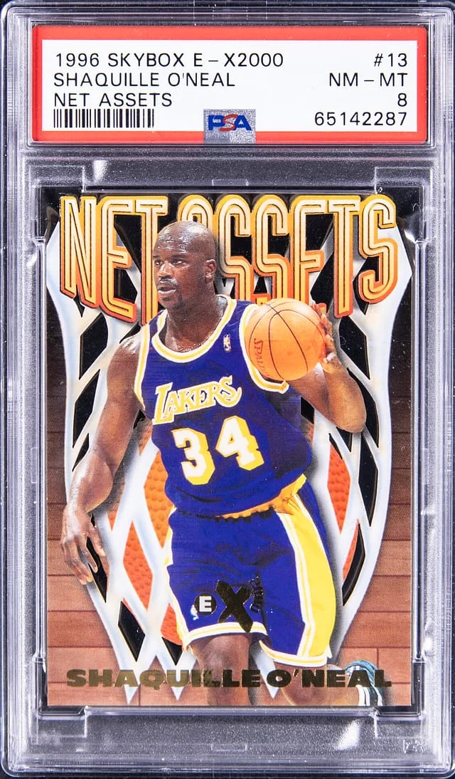 1996-97 SkyBox E-X 2000 Shaquille O'Neal Net Assets #13 card image