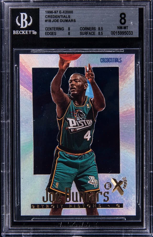 1996-97 SkyBox Joe Dumars E-X2000 Credentials #18 card image