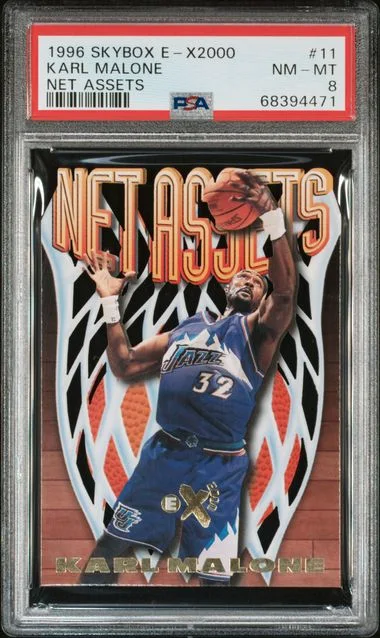 1996-97 SkyBox Karl Malone E-X2000 Net Assets #11 card image