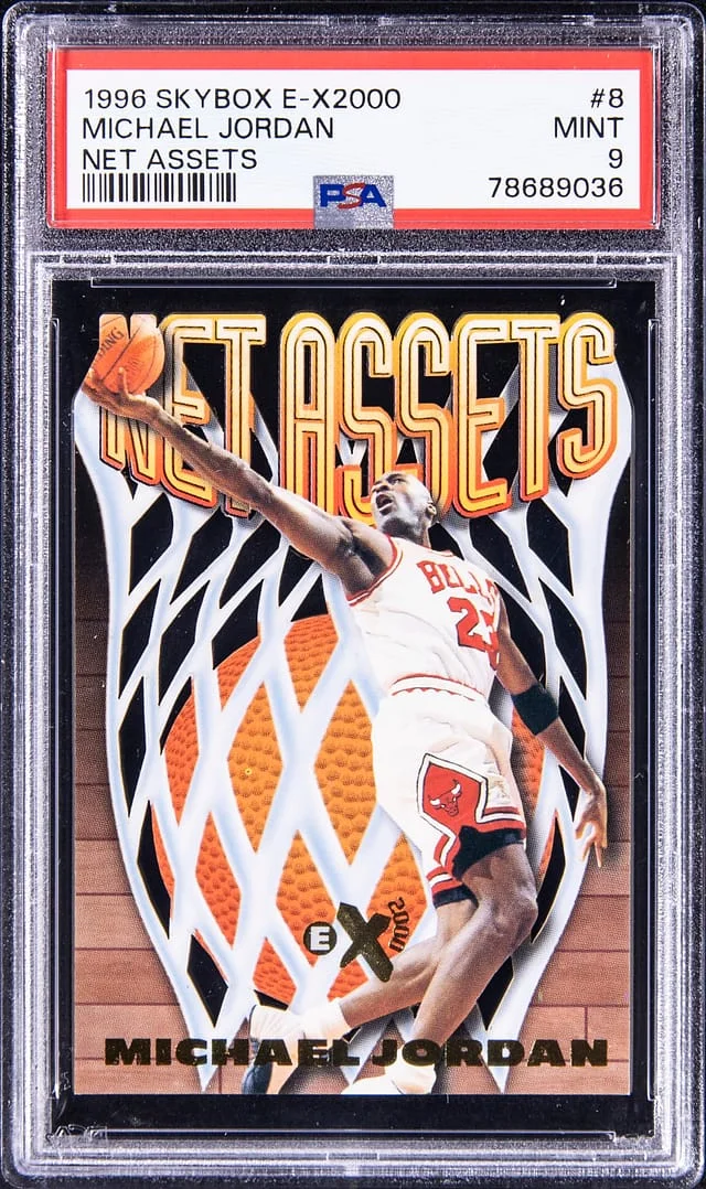 1996-97 SkyBox Michael Jordan E-X2000 Net Assets #8 card image