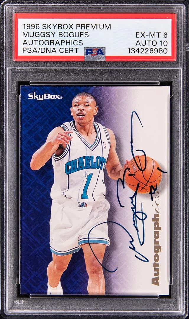 1996-97 SkyBox Premium Autographics Muggsy Bogues #no-number card image