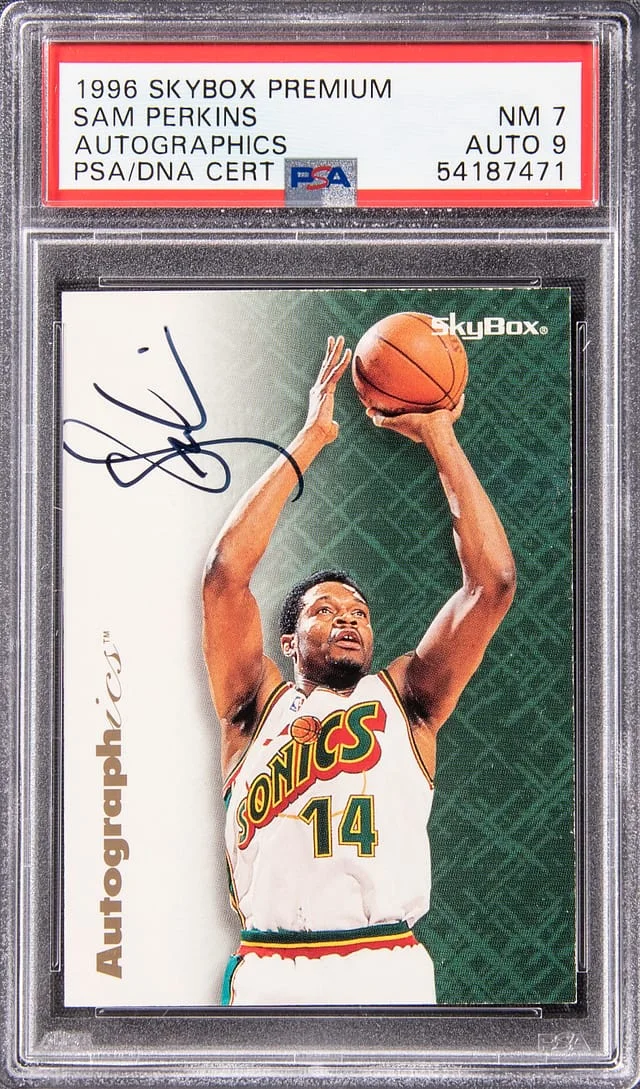 1996-97 SkyBox Premium Autographics Sam Perkins #no-number card image