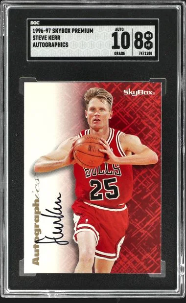 1996-97 SkyBox Premium Autographics Steve Kerr #no-number card image