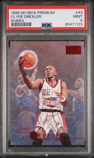 1996-97 SkyBox Premium Clyde Drexler Rubies #43 card image