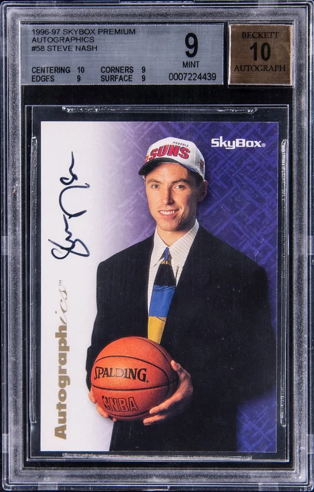 1996-97 SkyBox Premium Steve Nash Autographics #58 card image