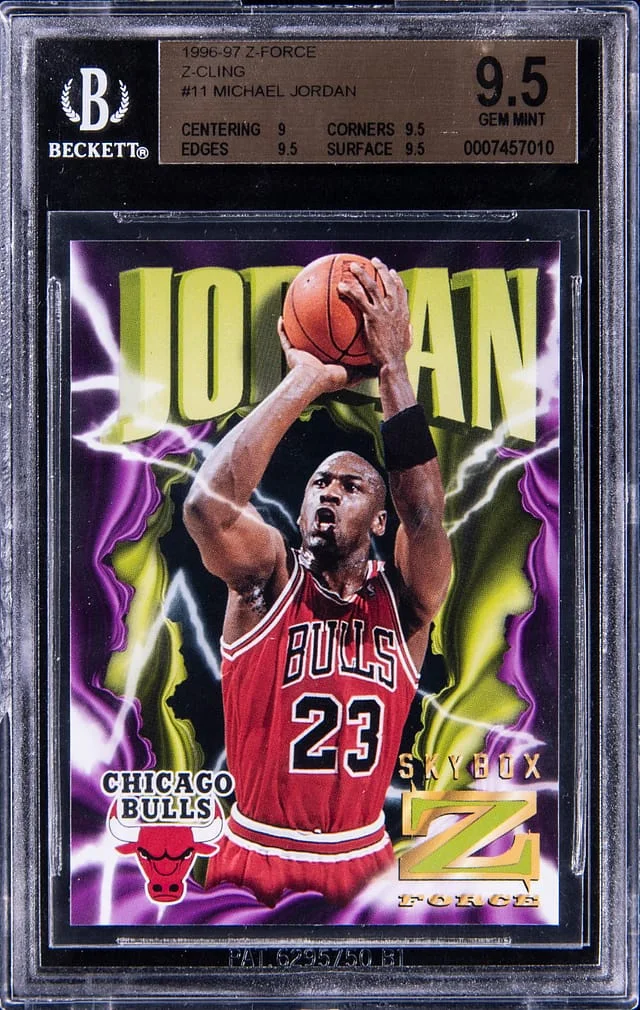 1996-97 SkyBox Z-Force Michael Jordan Z-Cling #11 card image