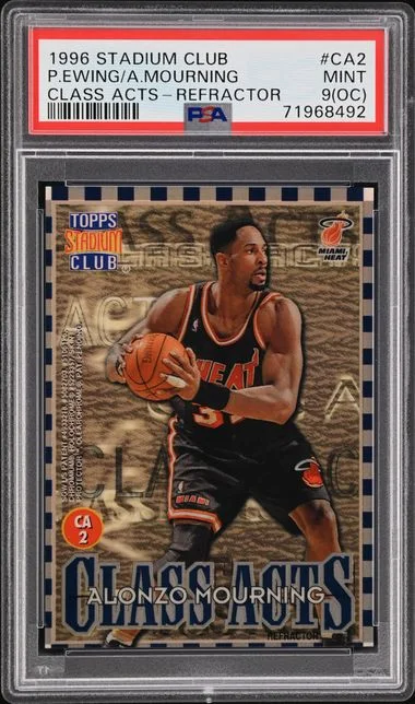 1996-97 Stadium Club Alonzo Mourning/Patrick Ewing Class Acts Refractor #CA2 card image