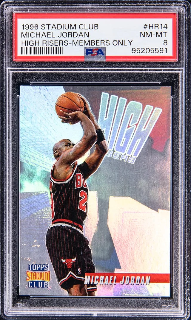 1996-97 Stadium Club Michael Jordan High Risers-Members Only #HR14 card image