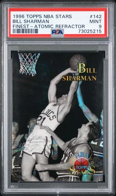 1996-97 Topps Bill Sharman NBA Stars Finest Atomic Refractor #142 card image