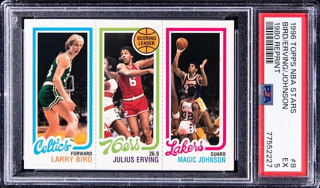 1996-97 Topps Bird/Erving/Johnson NBA Stars 1980 Reprint #8 card image