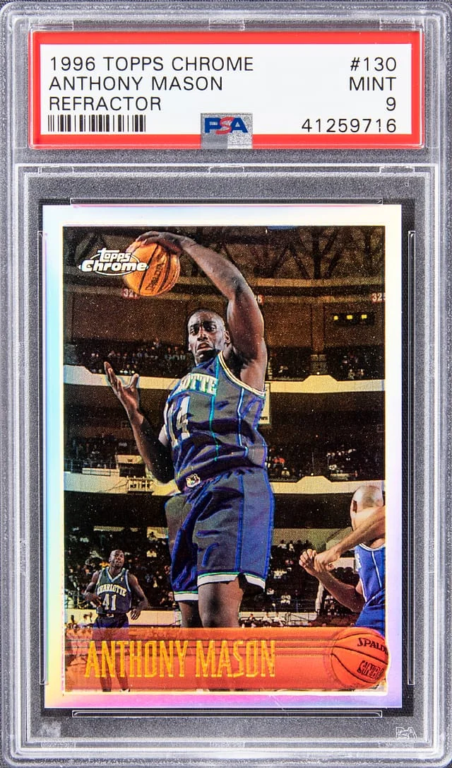 1996-97 Topps Chrome Anthony Mason Refractor #130 card image
