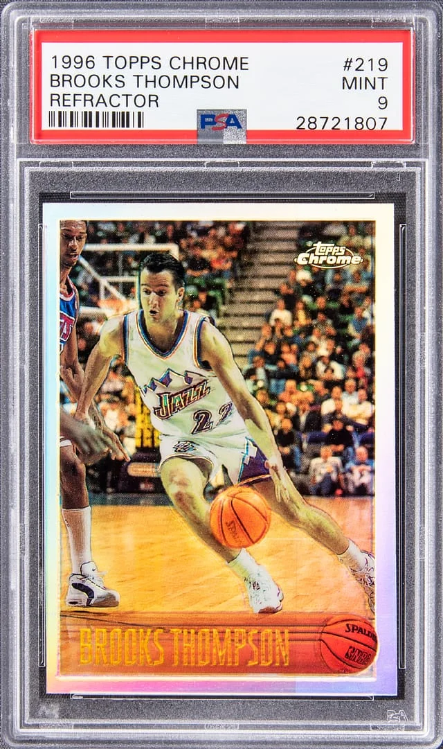1996-97 Topps Chrome Brooks Thompson Refractor #219 card image