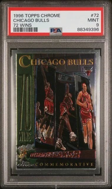 1996-97 Topps Chrome Chicago Bulls 72 Wins #72 card image