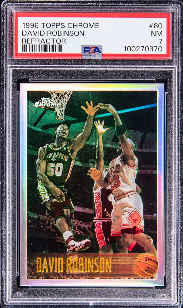 1996-97 Topps Chrome David Robinson Refractor #80 card image