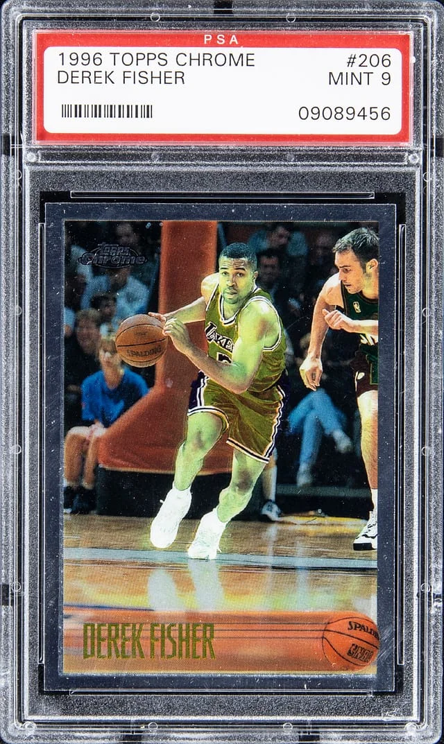 1996-97 Topps Chrome Derek Fisher #206 card image