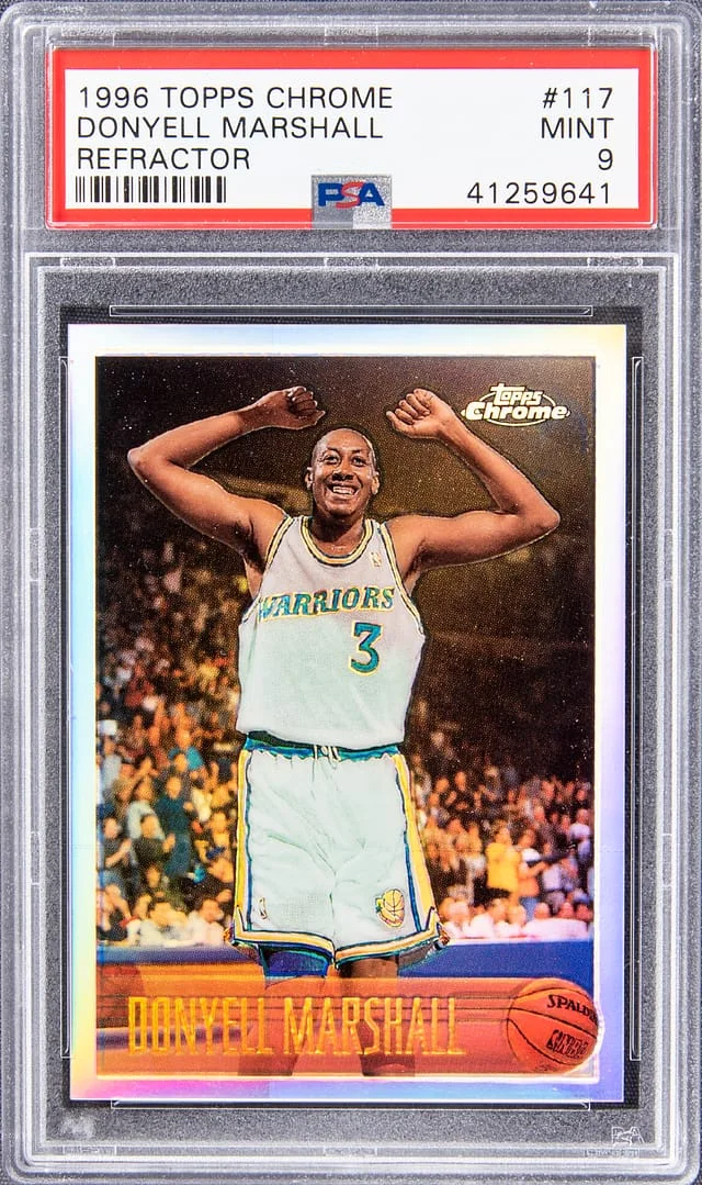 1996-97 Topps Chrome Donyell Marshall Refractor #117 card image