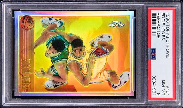 1996-97 Topps Chrome Eddie Jones Refractor #151 card image