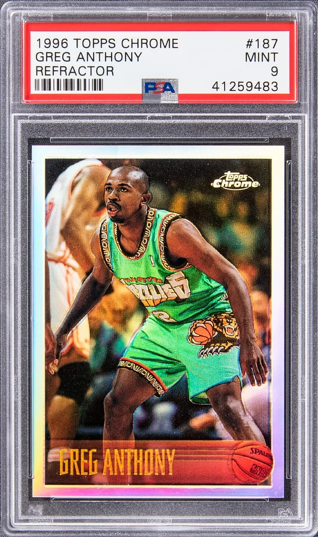 1996-97 Topps Chrome Greg Anthony Refractor #187 card image