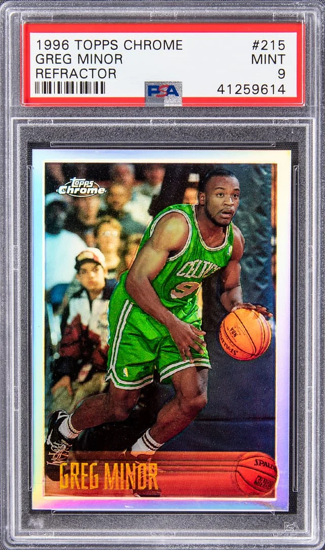 1996-97 Topps Chrome Greg Minor Refractor #215 card image