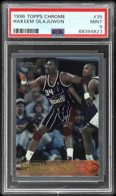 1996-97 Topps Chrome Hakeem Olajuwon #35 card image