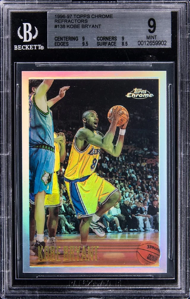 1996-97 Topps Chrome Kobe Bryant Refractor #136 card image
