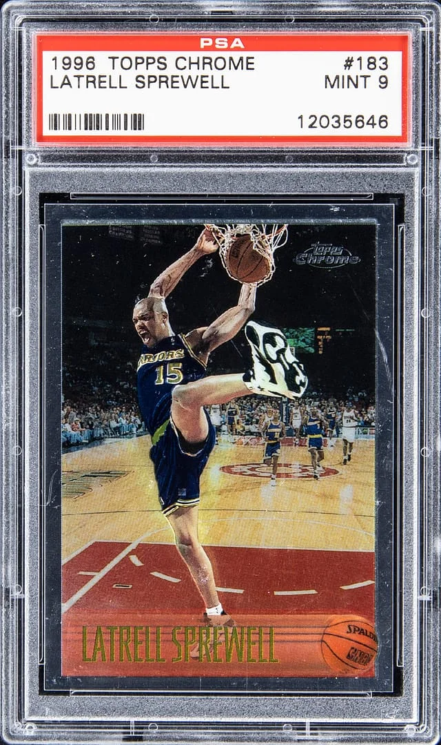 1996-97 Topps Chrome Latrell Sprewell #183 card image