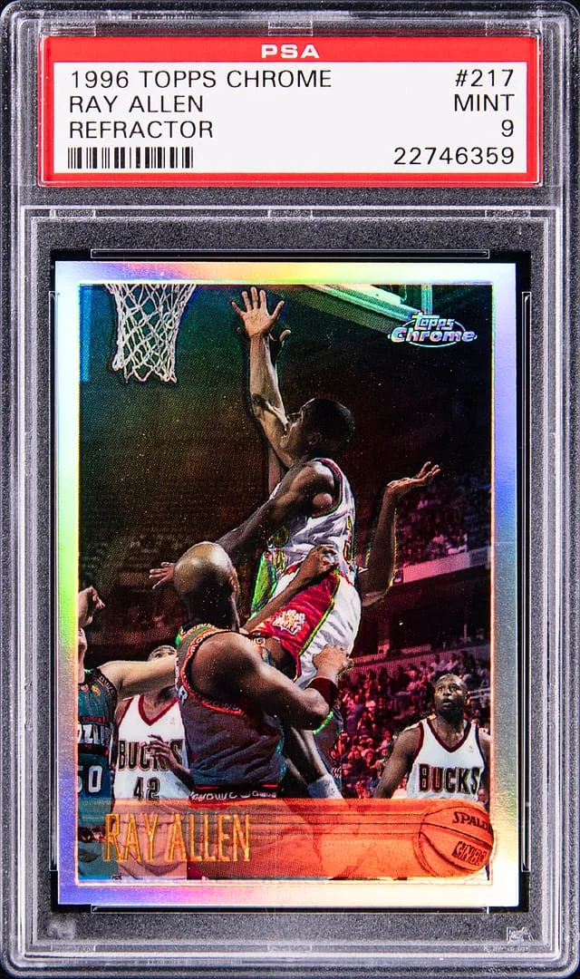 1996-97 Topps Chrome Ray Allen Refractor #217 card image