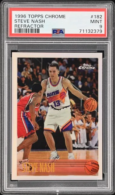 1996-97 Topps Chrome Steve Nash Refractor #182 card image