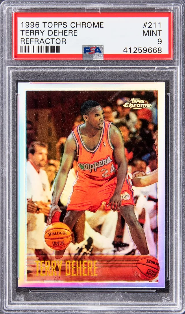 1996-97 Topps Chrome Terry Dehere Refractor #211 card image