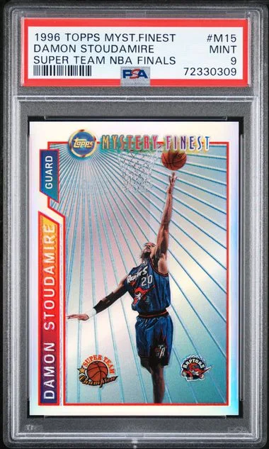 1996-97 Topps Damon Stoudamire Mystery Finest Super Team NBA Finals #M15 card image