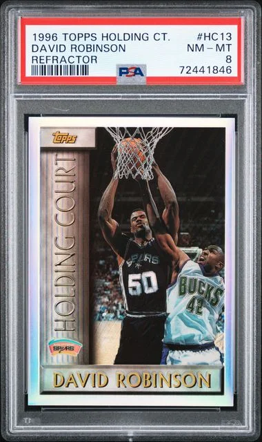 1996-97 Topps David Robinson Holding Court Refractor #HC13 card image