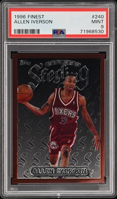 1996-97 Topps Finest Allen Iverson W/Coating #240 card image